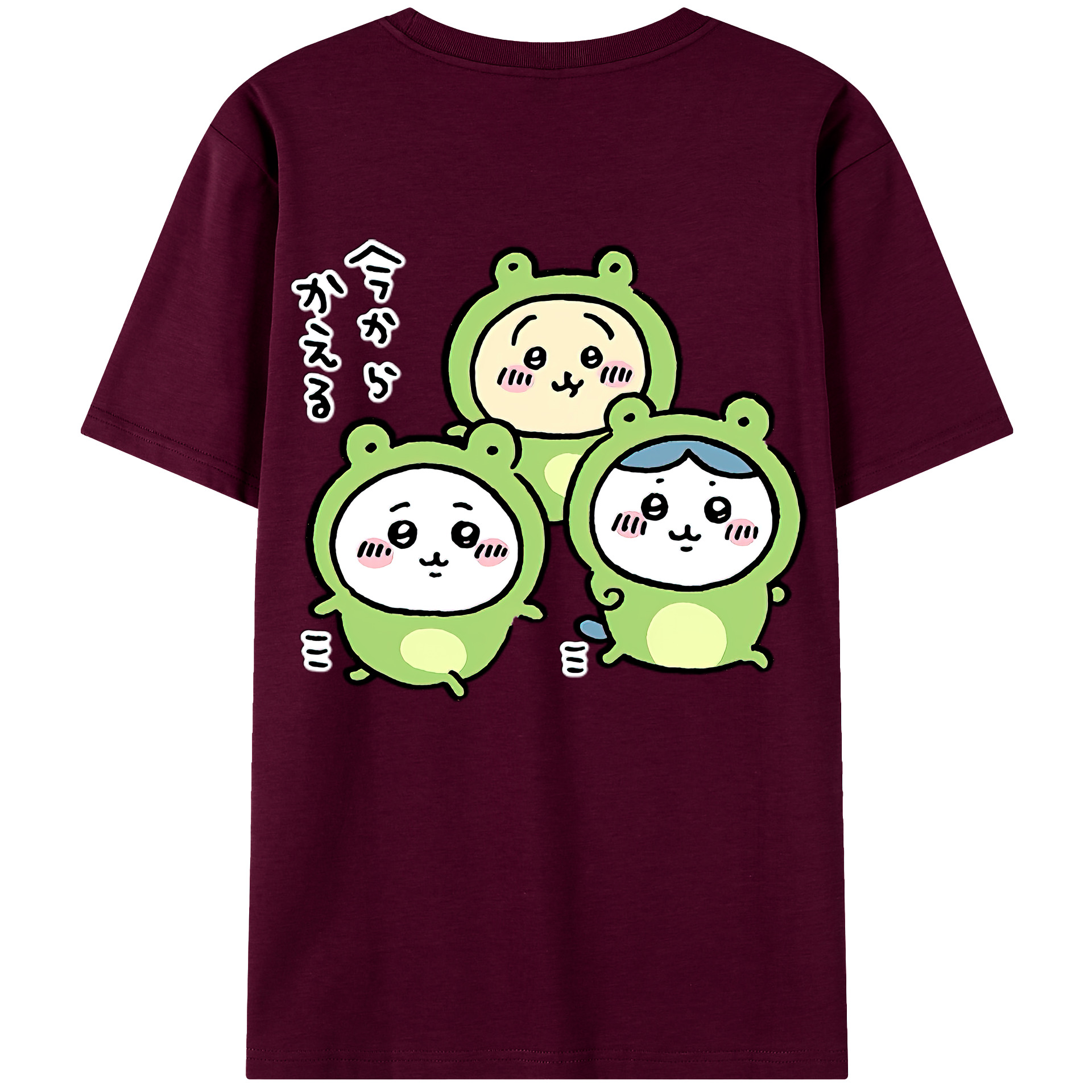 （画像用） ちいかわ ハチワレ Chii-kawa hachiware レディース半袖Tシャツ(バックプリント)